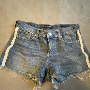 Jean Shorts, white stripe